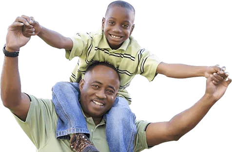 Père et enfant dans une photographie d’illustration